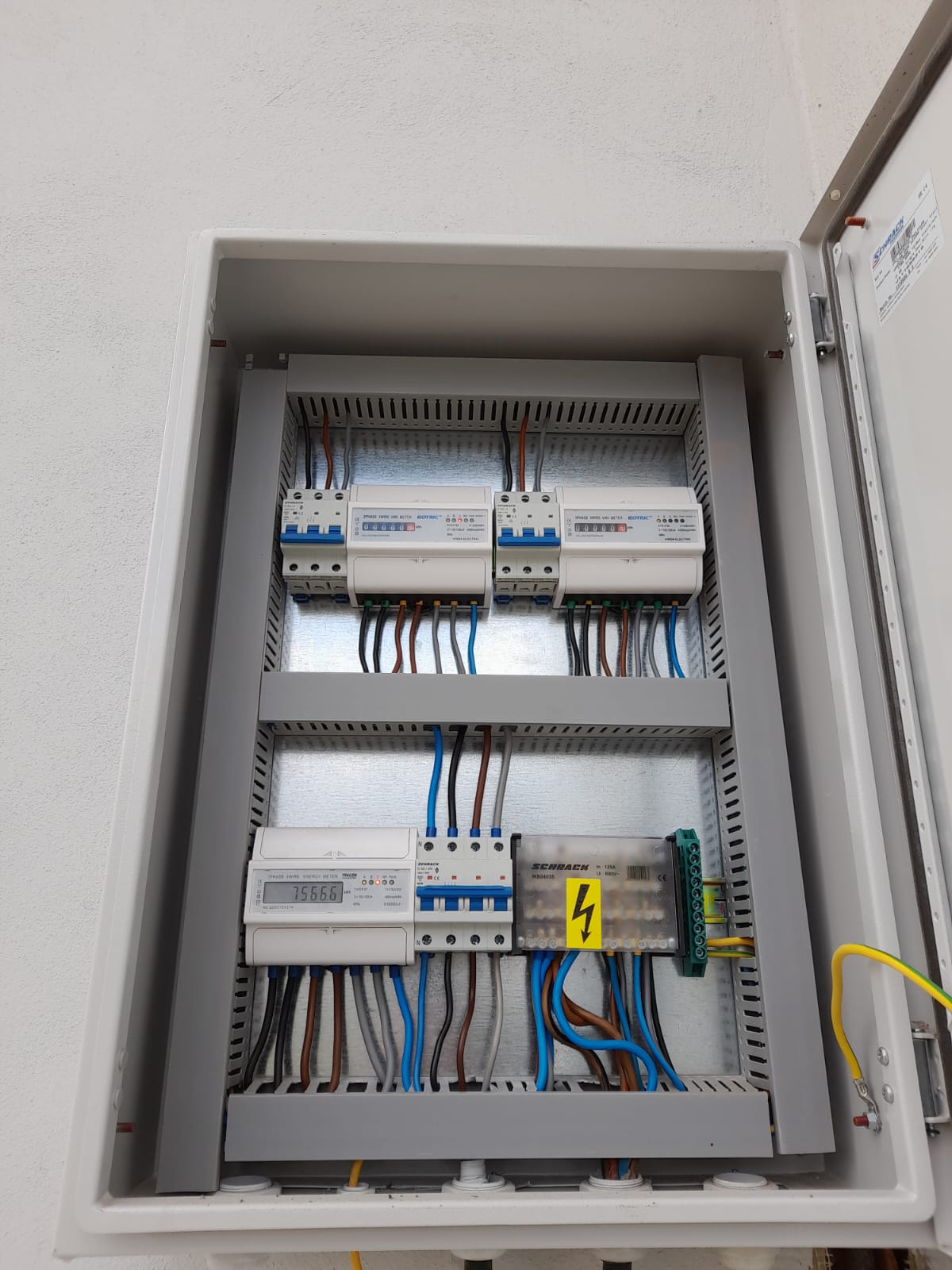 Tablou electric cu contoare digitale